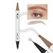 4 Claws Tip Microblade Eyebrow Pen 24h Long Lasting Waterproof Smudge Proof with Micro-Fork Tip Eyebrow Pencil Makeup Eye Brow Contouring Pen Creates Natural Looking Brows Effortlessly - light brown