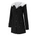 Hehiy ladies winter coat warm quilted coat long with hood black coat women elegant jacket black women elegant winter quilted vest women short beige winter coat women ragwear 4xl black