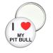 I Love My Pit Bull - 55mm Round Compact Mirror