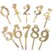 Gold Acrylic Number 4 Four Silver Birthday Cake Topper - Celebrate with Sparkling Elegance - Available in Gold or Silver - Buy Online on GoSupps.com