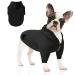 Meioro hooded sweaters for dogs warm zip hooded pet clothes sweater dog cat t-shirt cute pet hoodies clothing French bulldog pug (s all black) s all black