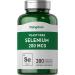 Selenium 200mcg | 300 Vegetarian Capsules | Yeast Free Selenium Supplement | Non-GMO Gluten Free | by Piping Rock