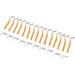 Small L-Shaped Interdental Brush - 25 Pieces for Oral Care & Tooth Whitening | Push-Pull Cleaning Tool Jaw-Friendly Design in Orange - Buy Online on GoSupps.com