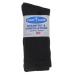 Foot Care Men's Diabetic Crew Socks 2-Pack Black