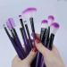 MUJGAN Professional Makeup Brushes Set 12 make up brushes with Beauty Blender Brush Cleaner & Makeup Brush Holder Purple - Buy Online on GoSupps.com
