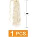 Prinfantasy Long Wavy Synthetic Ponytail Extension 24 inch - Curly Wrap Around Hairpiece for Women | MW131 - Buy Online on GoSupps.com