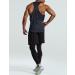 ATHLIO Men's Dry Fit Y-Back Muscle Tank Tops 3 Pack - Black/Charcoal/Navy - Large - Buy Online on GoSupps.com