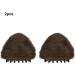 BEALIFE Exquisite Workmanship Cat Ear Claw Clip Hair Extension Increase Hair Volume Fluffy Cow Horn High Temperature Fiber Dark Brown - Buy Online on GoSupps.com