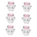 POPETPOP Glass Nail Dish 6 Pcs Nail Art Crystal Cup Nail Liquid Container Glass with Nail Rest Stand Clear Tumbler Nail Cup Matte Powder Nail Gel Polish Nail Glass Cup Crystal 5.5x5.5cmx6pcs Pinkx6pcs