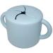 Silicone Snack Cup for Toddlers - Spill Proof & Collapsible Food Container (Light Blue) | Unbreakable Design - Perfect for Mommys Baby - Buy Online on GoSupps.com