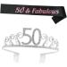 FRCOLOR 3 Sets 50 Party Etiquette Belt Birthday Party Etiquette Rhinestone Waist Belt 50th Bday Sash Crystal Decor Letter Printing Sash Happy Birthday Sash Photo Apparel Rose Gold - Buy Online on GoSupps.com