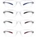 4 Pairs Progressive Multifocus Blue Light Blocking Reading Glasses 1.5x - Rd Bn Bk Bu - Buy Online on GoSupps.com