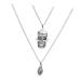 HAPINARY Clavicle Chain Skull Necklace Pendant for Men Male Neck Chain Mens Hip-hop Neck Chain European and American Lovers