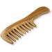 MABSSI Wide Tooth Natural Sandalwood Hair Comb- No Static Wooden Detangling Comb with Smooth Handle for Thick Curly Wavy Hair - Buy Online on GoSupps.com