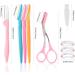 Peach Fuzz Hair Removal Kit for Women | 12 Pcs Eyebrow & Face Razors Set for Exfoliation and Grooming | Dermaplane Facial Razors in Pink - Buy Online on GoSupps.com