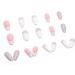 JUSTOTRY 24 Pcs Long Pink French Press on Nails with Glitter Jewels - Acrylic Coffin False Nails for Women - Medium Size with Glue - Nail Art Diamonds - Buy Online on GoSupps.com