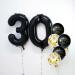 Black Digital Number 30 Balloons Set - Unique 30th Birthday Decorations for Men and Women | Includes Happy Birthday Balloons and Confetti - Buy Online on GoSupps.com