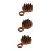 Beaupretty 3 Party comb root ridge scalp massage comb Broad tooth comb for curly hair practical hair massage tool scalp ridge wooden ridge comfortable massage comb wide comb 12.00x8.30cmx3pcs braunx3st