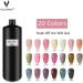 VILLEVARA Semi-Permanent Varnish 1KG Raw Materials Nail Art Design Varnish Soak Off LED UV 20 Colors UV Gel Nail Polish - (Color: V075) - Buy Online on GoSupps.com