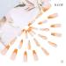 Buy Vatocu Long French Ballerina Coffin False Nails - Orange Acrylic Press-On Nails for Women (24 Pieces) - International Shipping Available - Buy Online on GoSupps.com