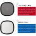 Foldable 18% Gray Card & White Balance Disc | Dual-Sided 30cm Photography Exposure Card - Buy Online on GoSupps.com
