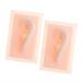 2 x Silicone Acupuncture Ear Model for Left Acupuncture Flexible Soft Artificial Display