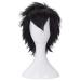 Morvally Short Black Heat Resistant Synthetic Wig for Cosplay & Halloween - Buy Online on GoSupps.com