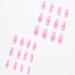 Kamize Long Pink Heart Coffin Press On Fake Nails - 24PCS Stylish Full Cover Stick On Nails for Women and Girls - Buy Online on GoSupps.com