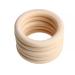 Maxtonser 5pcs/set 70mm Baby Wooden Teething Rings Necklace Bracelet DIY Crafts Jewelry Making Wooden Ring Natural Teething Ring