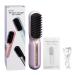 New Cordless Hair Straightener Brush Portable Ion Hot Hair Straightener Brush USB Rechargeable Anti-Scald Lightweight Mini Suitability Travel Outdoor