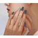 Vatocu Square Matt Artificial Nails - Gray Glitter Short French Stick-On Nails for Women & Girls - 24 Pieces - Buy Online on GoSupps.com