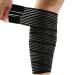 Elastic Calf Compression Bandage Sleeve Wrap for Calf Pain Relief Lower Leg Compression Support Shin Splint Guard Adjustable Plus Size Black Large