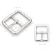 Square Center Bar Single Prong Belt Buckle Set (1in & 3/4in) - Gunmetal Finish - Buy Online on GoSupps.com