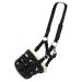 PFIFF 102979 Muzzle with feed stop headpiece artificial fur black Cob Cob / Thoroughbred