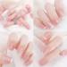 Buy 6wcveuebuc Artificial Nails for Children - Pre-Glue Gentle Pink Nail Art Set for Girls | Short Square Nails & Accessories - Buy Online on GoSupps.com