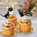 TSJ 24 PCS Cat Cupcake Toppers Black Glitter Kitty Cake Toppers Cat Cupcake Picks Kitten Theme Party Cake Decorations - Buy Online on GoSupps.com