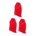PLAFOPE 3pcs Hair Dryer Storage Bag Hair Dryer Travel Bags Travel Makeup Bag Organizer Flannel Red
