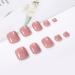 Handcess Shiny Pink Artificial Toenails - Short Square Full Cover Nail Tips for Women & Girls - International Shipping Available - Buy Online on GoSupps.com