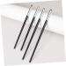 IWOWHERO 4pcs Eye Shadow Brush Set Eyeshadow Brush Fine Precision Eyeliner Brush Black Wooden Handle - Buy Online on GoSupps.com