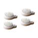 Beaupretty 4 pieces bathroom accessories scalp massage Brush massage brush for the scalp scalp nursing brush clothes collector cleaning scrubber hair washing clean bathing brush japan white