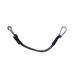 QHP trailer tie-down rope trailer tie-down panic hook + snap hook 60 cm (incl. hook) (black)