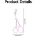 Professional Stainless Steel Eyebrow Scissors with Comb - Pink | Precision Trimmer Tool for Men and Women - Buy Online on GoSupps.com
