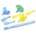ARK Z-Vibe Vibrator plastic in the Essen set with 8 attachments including ATC care instructions-entry to the ARK Z-Vibe oral stimulator sensory voice in the mouth for language problems (light blue)