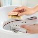 Dual Sided Sneaker Shoe Cleaner Brush Set with Boar and Plastic Bristles + Microfiber Cloth - Buy Online on GoSupps.com