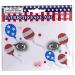 Sister Novelties Patriotic Face Temporary Tattoos (2pk) - Fake Tattoos for 4th of July Decorations - Men and Women Face Tattoos (Set2) - Buy Online on GoSupps.com