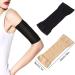 Buy Hotmnty Slimming Compression Arm Sleeves 2 Pair Black + Light Apricot | Effective Upper Arm Shaper & Massage Gear for Weight Loss - Buy Online on GoSupps.com