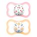 MAM Air pacifiers in a set of 2 Skinsoft silicone with pacifier box 6-16 months pink