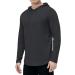 Mens Athletic Hooded Long Sleeve Sport Shirt - Black - Large - Buy Online on GoSupps.com