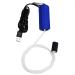 Air pump aquarium USB mini oxygen pump quiet oxygen pump energy saving oxygen bubbler with air stone and single outlet silicone hose 1W dark blue