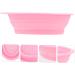 Mipcase 2pcs Cleaning Pad Makeup Brush Scrubber Bowl Beauty Tools Cleaning Scrubber Makeup Brush Scrubber Mat Silicone Makeup Brush Scrubber Folding Tool Cleaner Pink Silica Gel Cosmetic - Buy Online on GoSupps.com